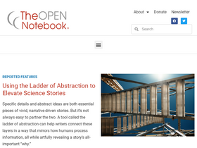 'theopennotebook.com' screenshot