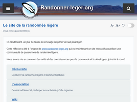 'randonner-leger.org' screenshot