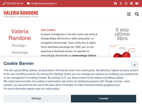 'valeriarandone.it' screenshot
