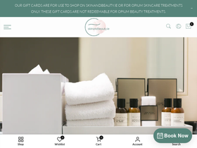 Skinandbeauty homepage screenshot