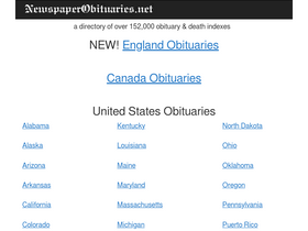 'newspaperobituaries.net' screenshot