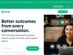 'aircall.io' screenshot