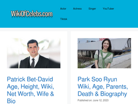 'wikiofcelebs.com' screenshot