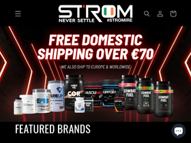 Strom Sports Nutrition Ireland homepage screenshot