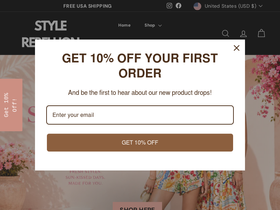 shopstylerebellion.com homepage screenshot
