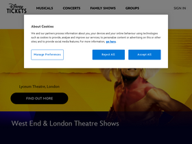 'disneytickets.co.uk' screenshot