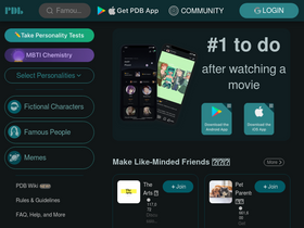 'personality-database.com' screenshot