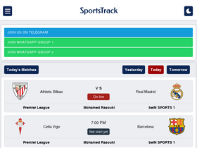 'sportstrack.in' screenshot