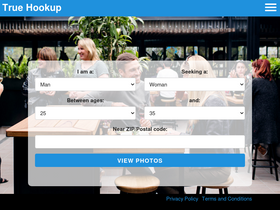 'truehookup.com' screenshot