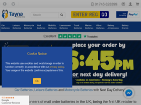 'tayna.co.uk' screenshot
