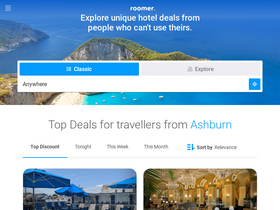 'roomertravel.com' screenshot