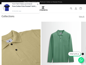 Pitshirts homepage screenshot