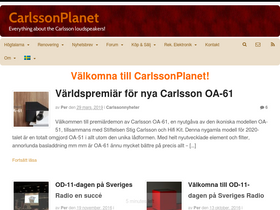'carlssonplanet.com' screenshot
