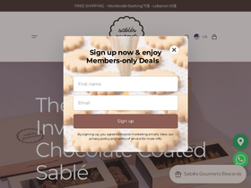 sablesgourmets.es homepage screenshot
