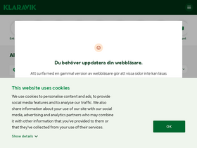 'klaravik.se' screenshot