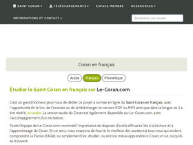 'le-coran.com' screenshot