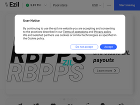 'ezil.me' screenshot