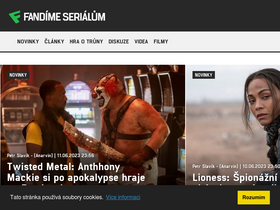 'fandimeserialum.cz' screenshot