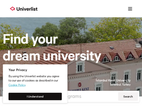 'univerlist.com' screenshot