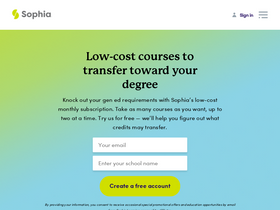 'sophia.org' screenshot