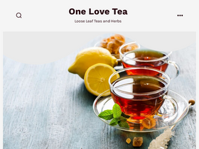 One Love Tea homepage screenshot
