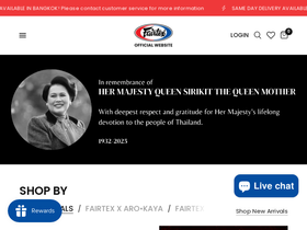 Fairtex Thailand website screenshot