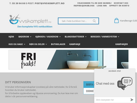 'vvskomplett.no' screenshot