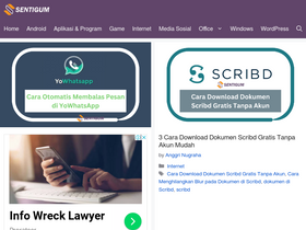 'sentigum.com' screenshot
