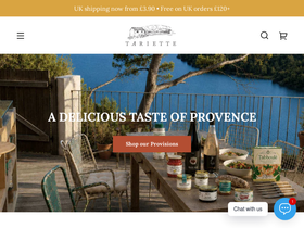 Tariette homepage screenshot