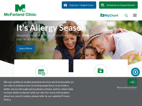 'mcfarlandclinic.com' screenshot