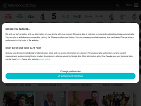 'televisioncatchup.co.uk' screenshot