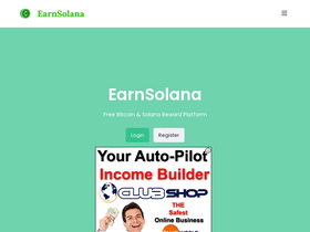 'earnsolana.xyz' screenshot