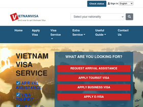 'vietnamvisa.org.vn' screenshot