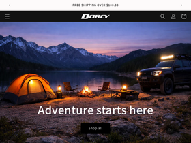 Dorcy Life+Gear homepage screenshot