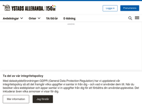 'ystadsallehanda.se' screenshot