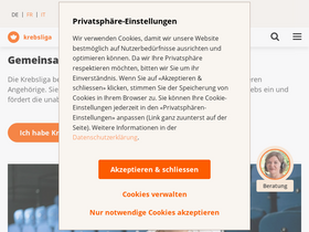 'krebsliga.ch' screenshot