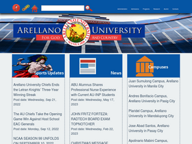 'arellano.edu.ph' screenshot