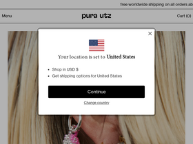 PURA UTZ homepage screenshot