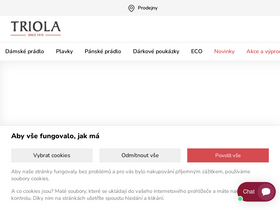 'triola.cz' screenshot