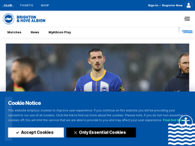 'brightonandhovealbion.com' screenshot