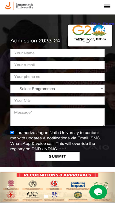 jagannathuniversity.org