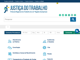 'trt15.jus.br' screenshot
