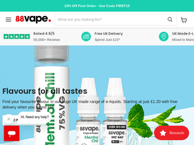 88vape homepage screenshot