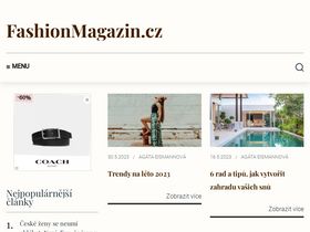'fashionmagazin.cz' screenshot