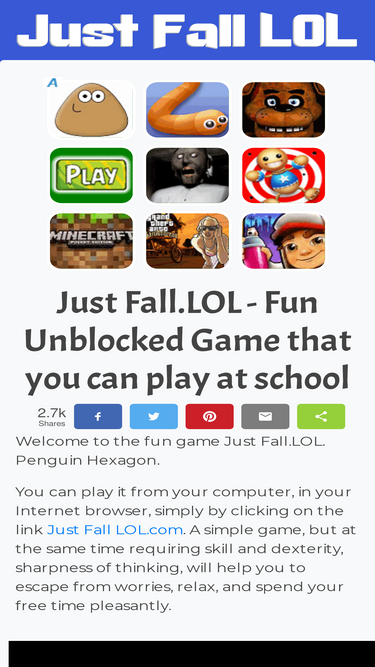 JUST FALL lol - UnBlocked