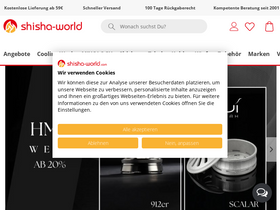 'shisha-world.com' screenshot