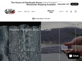 agknives.com homepage screenshot