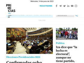 'primicias.ec' screenshot