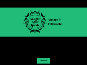 soughtaftergoodsvintage.com homepage screenshot