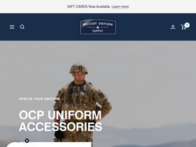 'militaryuniformsupply.com' screenshot